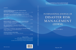 International journal of disaster risk management, Vol. 5, No.1
