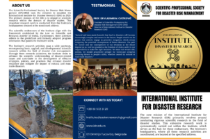 Informativna brošura o Međunarodnom institutu za istraživanje katastrofa (International Institute for Disaster Research)