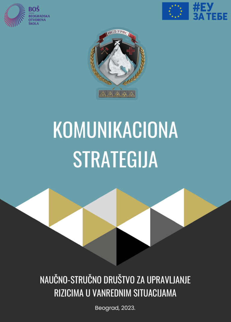 Read more about the article Komunikaciona strategija Naučno-stručnog društva za upravljanje rizicima u vanrednim situacijama