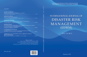 Nova sveska međunarodnog časopisa – International Journal of Disaster Risk Management (IJDRM) – Vol. 5, No. 2