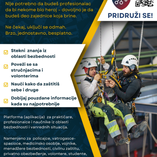 ProSafeNet – Platforma (aplikacija) za praktičare, profesionalce i naučnike iz oblasti bezbednosti i vanrednih situacija.